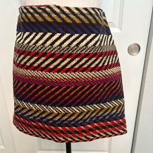 Trina Turk Red and Blue woven  Mini Skirt for Casual Wear